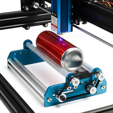 Laser Rotary Roller, Laser Engraver Y-axis Rotary Roller Engraving Module  for Cylindrical Objects, Compatible with Most Kinds of CNC Laser Cutter and