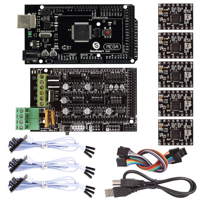 Mega 2560+A4988+RAMPs 1.4 3D Printer Kit