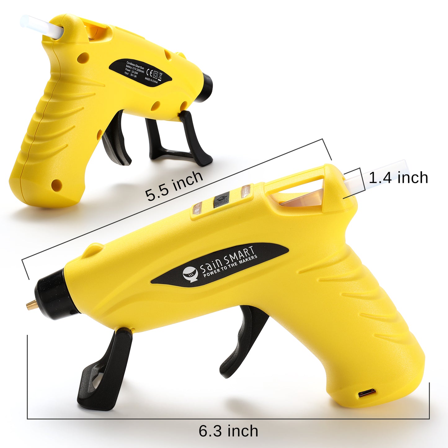 Mini Cordless Hot Glue Gun, for Ornaments, DIY Decors, Arts & Crafts