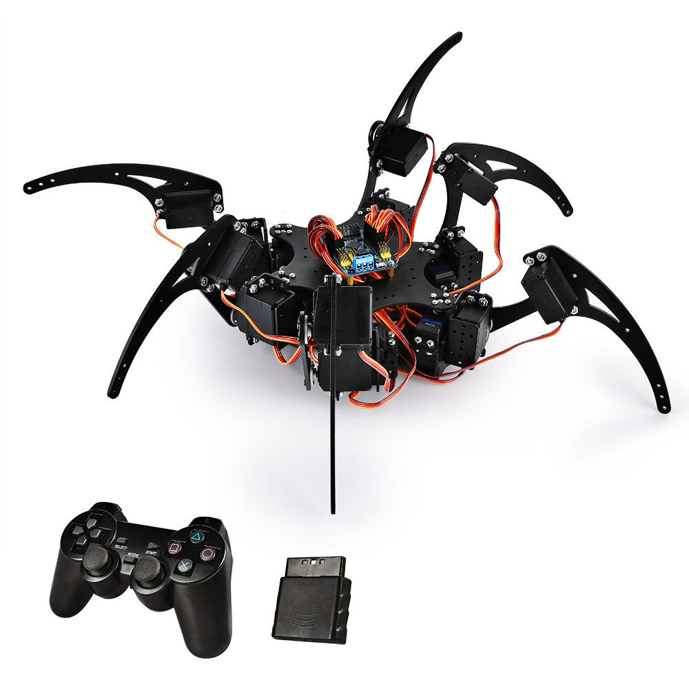 [Discontinued] SainSmart Hexapod 6 Legs Spider Robot with SR318 Servo Motor & Remote Control & Control Board