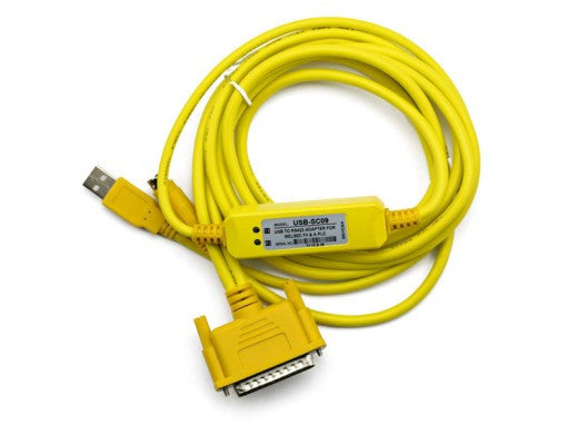 [Discontinued] Programming Cable USB to RS422 Adapter for Melsec FX & PLC Mitsubishi USB-SC09 Yellow