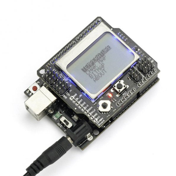 [Discontinued] SainSmart UNO R3 Improved Version +SainSmart Graphic LCD4884 Shield For Arduino