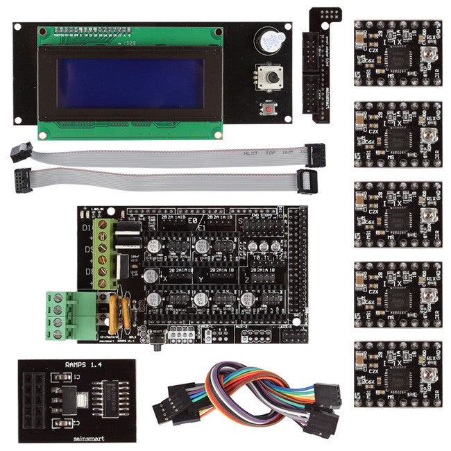 [Discontinued] Smart LCD 2004 Controller A4988 + RAMPS 1.4 SD Ramps Breakout 3D Printer Kit