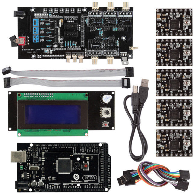 [Discontinued] Mega2560+ Smart LCD 2004 Controller A4988 +  Ultimaker 1.5.7 3D Printer Kit For RepRap