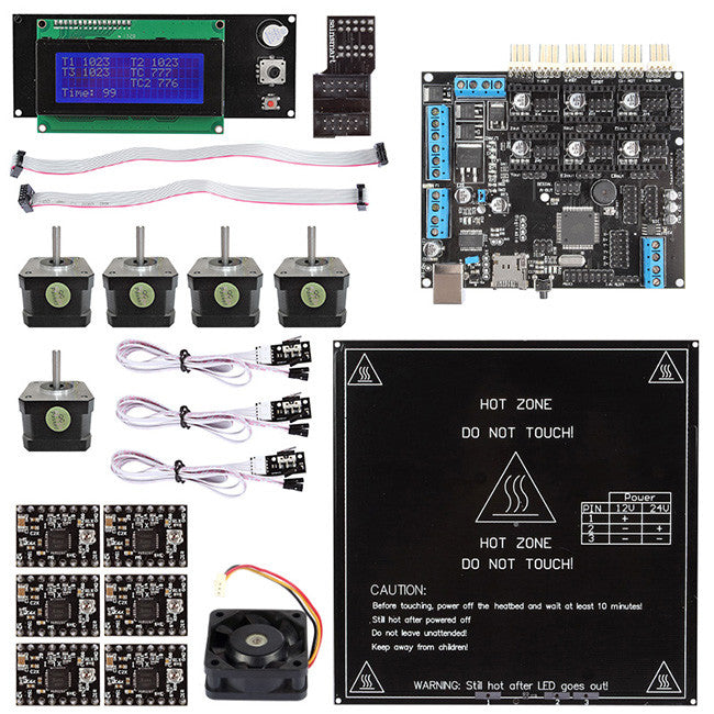 [Discontinued] Megatronics V2.0 + A4988 + Mega2560 R3 + LCD2004 3D Printer Controller Kit For RepRap