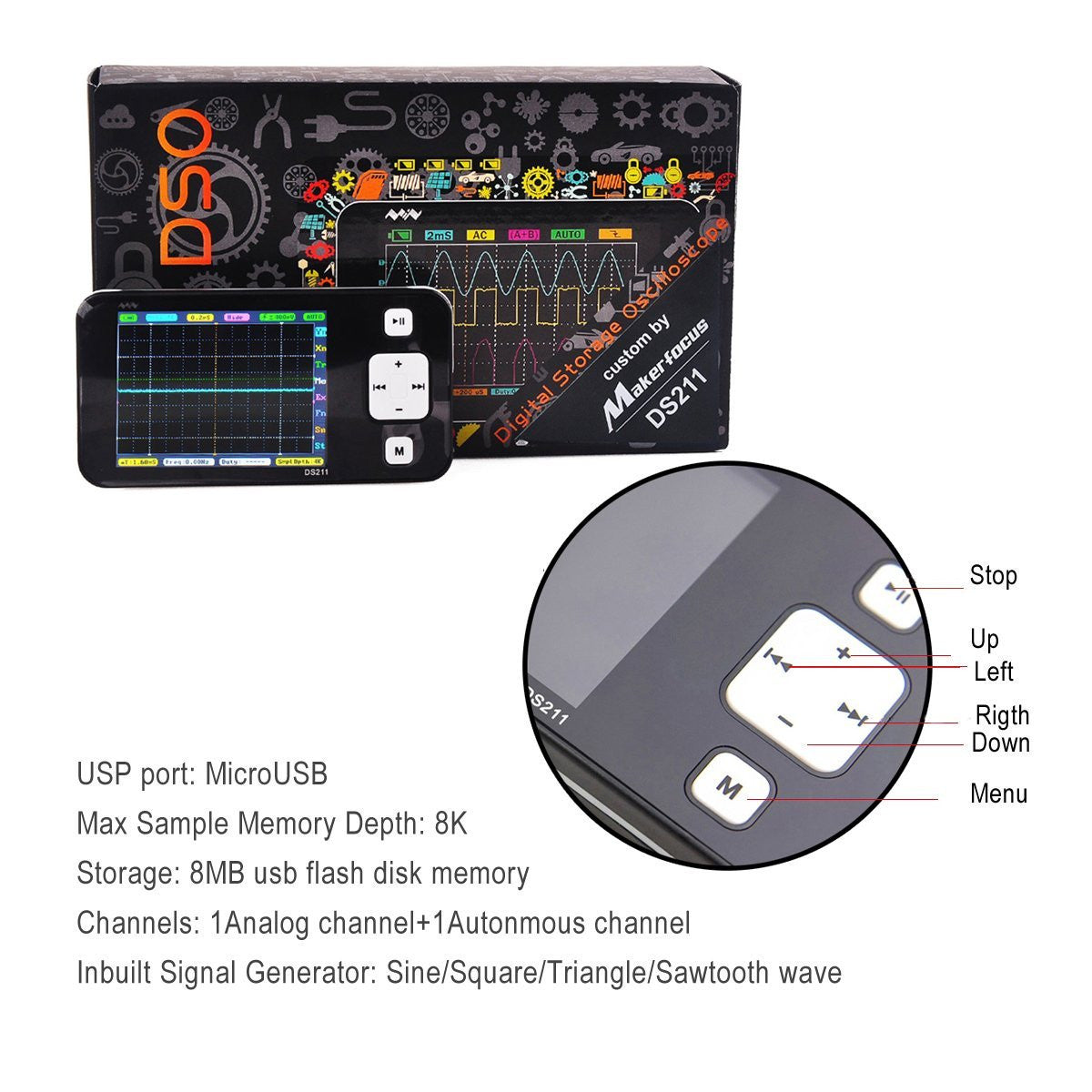 [Open Box] DSO DS211 Mini Oscilloscope