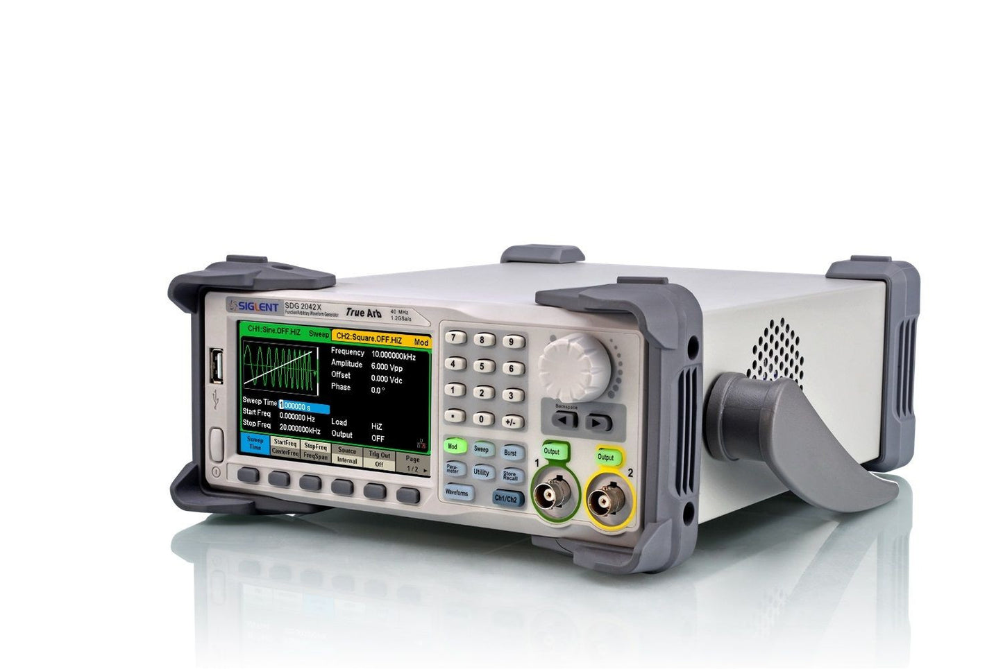 [Discontinued] Siglent Technologies SDG2042X Arbitrary Waveform Function-Generators, 40 MHz, Grey