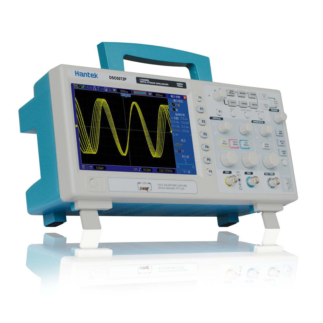 [Discontinued] Hantek DSO5072P Digital Oscilloscope 70MHz 1Gs 2CH 7" TFT WVGA(800x480)