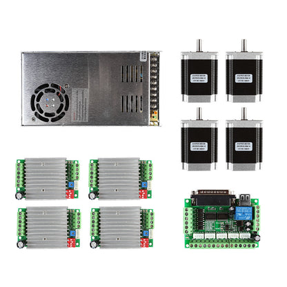 [Discontinued] CNC 5-Axis Kit 3 with TB6600 Motor Driver Mach3, Breakout Board, Nema23 270 oz-in Stepper Motor and 24V Power Supply