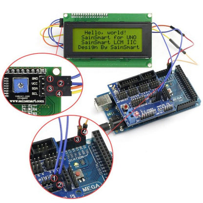 [Discontinued] SainSmart 2560 + Sensor V5 + LCD2004 Yellow for Arduino UNO MEGA R3 Mega2560 Duemilanove Nano Robot