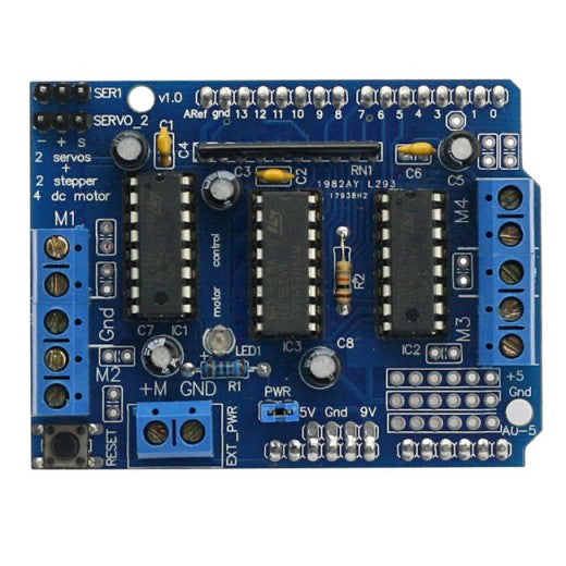 [Discontinued] SainSmart  UNO  R3 Improved Version+Prototype Shield(with Breadboard Jump Wires) + L293D Motor Drive Shield For Arduino