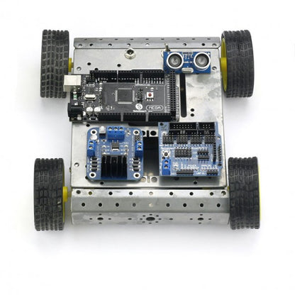 [Discontinued] SainSmart Mega 2560 R3 4WD Mobile Car Robot Kit For Arduino