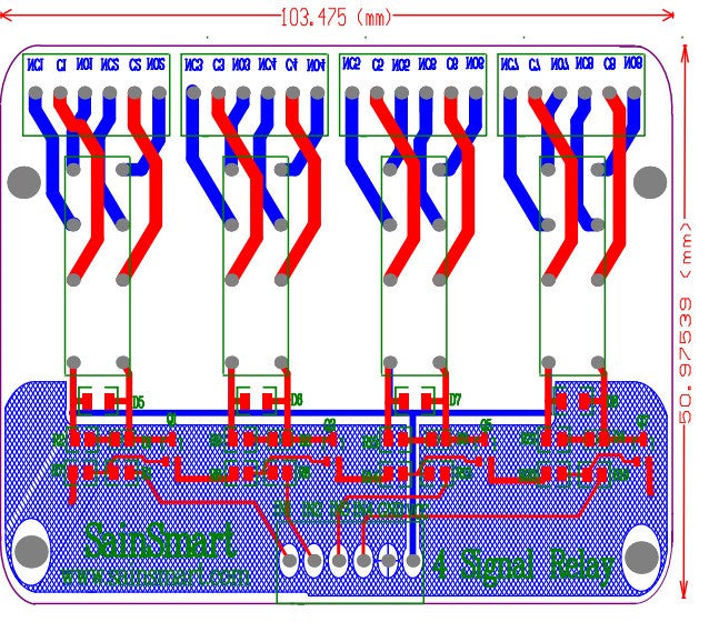 [Discontinued] 4-Channel Signal Relay Module