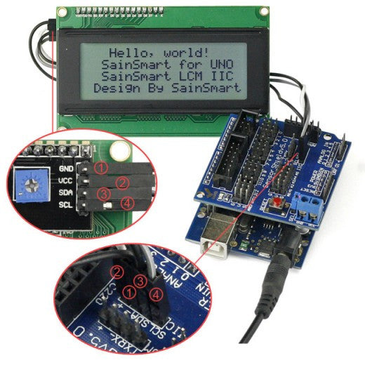 [Discontinued] SainSmart 2560 + Sensor V5 + LCD2004 White for Arduino UNO MEGA R3 Mega2560 Duemilanove Nano Robot