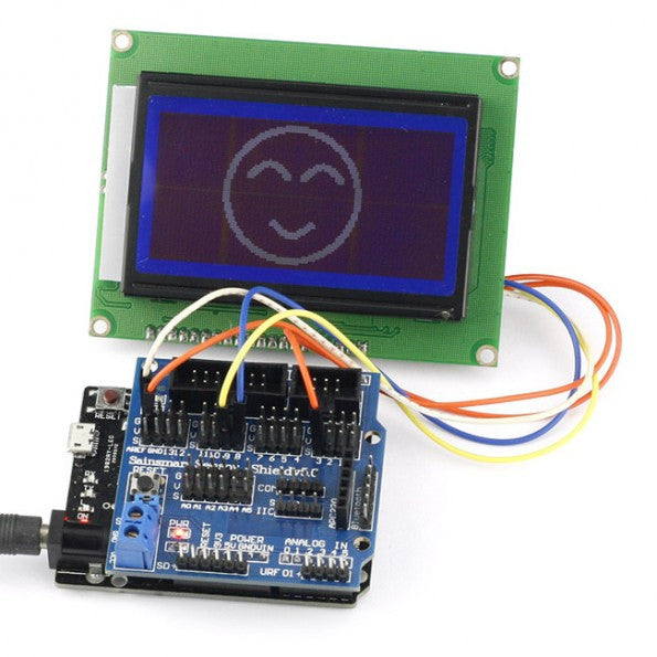 [Discontinued] SainSmart Leonardo R3+12864 LCD+Sensor Shield V5 Kit For Arduino AVR ATmega8U2