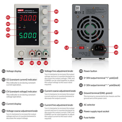 [Discontinued] [Open Box] UNI-T UTP3315TFL-II DC Power Supply