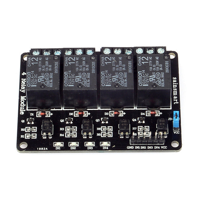 [Discontinued] OMRON 4-Channel 12V Optocoupler Relay Module