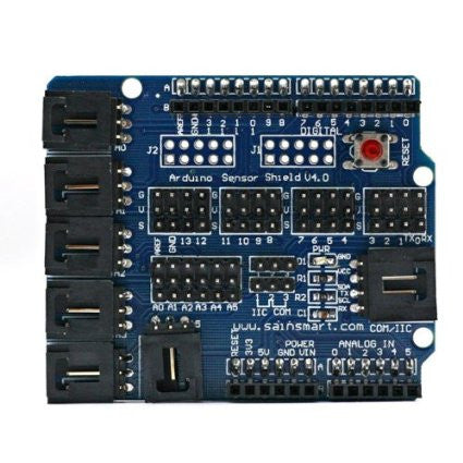 [Discontinued] SainSmart Sensor Shield V4 Module + LCD2004 for Arduino UNO MEGA R3 ATMEL AVR