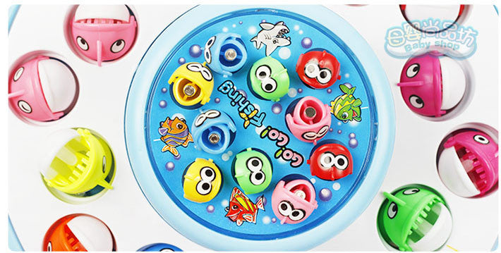 [Discontinued] SainSmart Jr. Sparkle Rotating Magnetic Fishing Game with Music & Light Blue