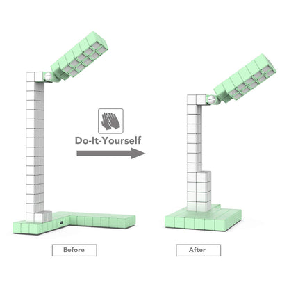 [Discontinued] Modular LED Desk Lamp Gradual Dimmable STEM Learning Table Light Green