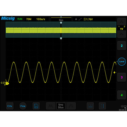 Micsig Digital Tablet Storage Oscilloscope 100MHz 4CH, Upgrade Version STO1004 of TO1104