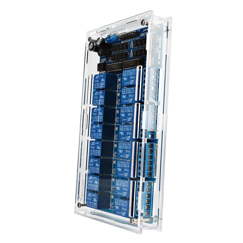 [Discontinued] SainSmart 16-CH Relay Module with Acrylic Case