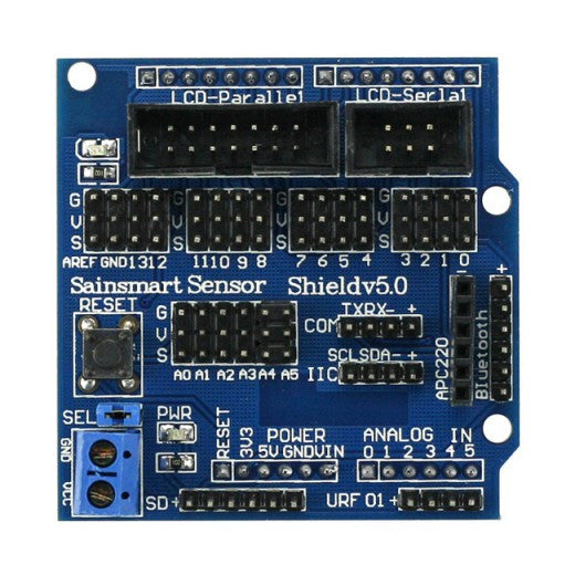 [Discontinued] SainSmart UNO R3 Improved Version+IIC LCD2004+Sensor Shield V5 for Arduino UNO R3 Duemilanove Nano Robot