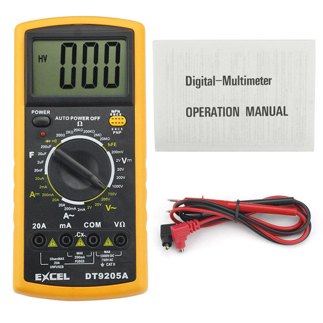 [Discontinued] Digital Multimeter DT9205A Voltmeter Ammeter Ohmmeter Tester Measurer