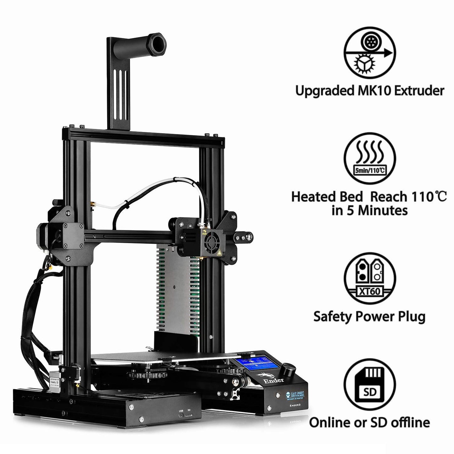 [Discontinued] SainSmart x Creality Ender-3 3D-Drucker, für Home & School Verwendung