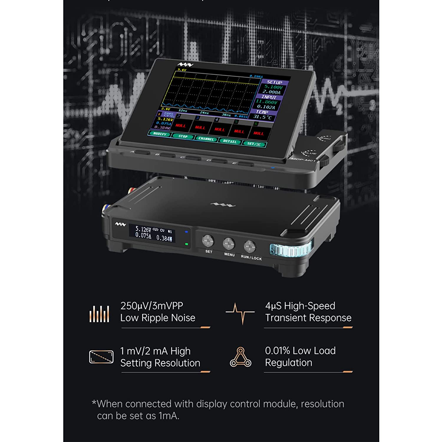 MDP-XP2 Mini Digital Programmable Power Supply with 30V/10A 300W 2.4G –  SainSmart.com