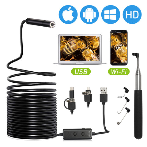 Wireless USB Inspection Camera, Waterproof Endoscope Inspection