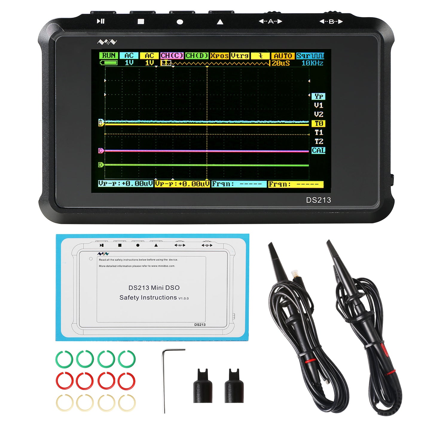 SainSmart DS213 4-Channels Handheld Mini Digital Oscilloscope