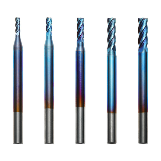 [Discontinued] SN05A, 1/8" Shank, 0.06"-0.125" Cutting, for Steel and Iron, 5Pcs End Mill Set