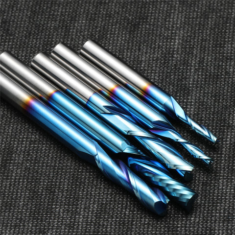 [Discontinued] SS05A, 1/4" Shank, Spiral Router Bits, for Wood Working, Metal, Acrylic MDF PVC ABS, 5pcs