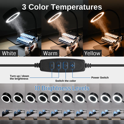 Magnetic Solder Smoke Absorber Fume Extractor with LED Lights