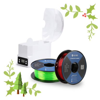 [Discontinued] Xmas Bundle, Red & Green Flexible TPU Filament & Storage Box Kit