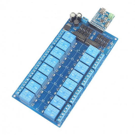 [Discontinued]16-Channel USB HID Programmable Control Relay Module[US ONLY]