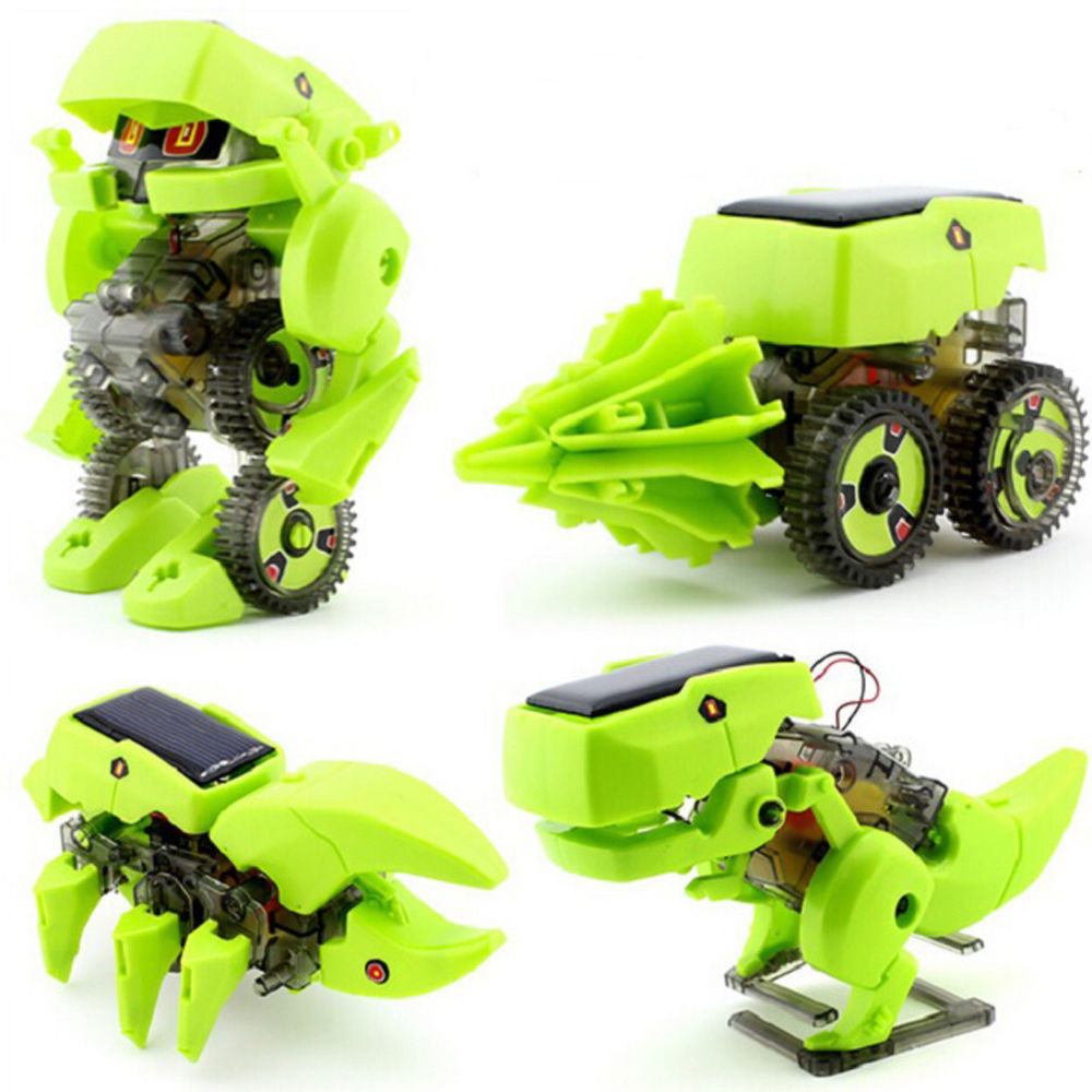 [Discontinued] SainSmart Jr. DIY Assemble 4 in 1 Educational Solar Robot Drilling Machine Dinosaur Insect Kit Christmas Gift