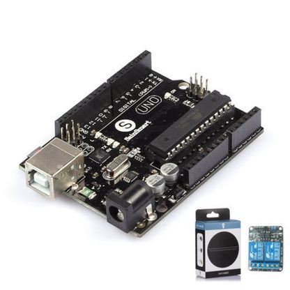 [Discontinued] Uno R3 & 2-CH Relay Bundle, Arduino Compatible