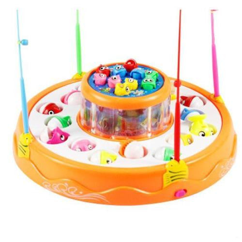 [Discontinued] SainSmart Jr. Sparkle Rotating Magnetic Fishing Game with Music & Light Blue